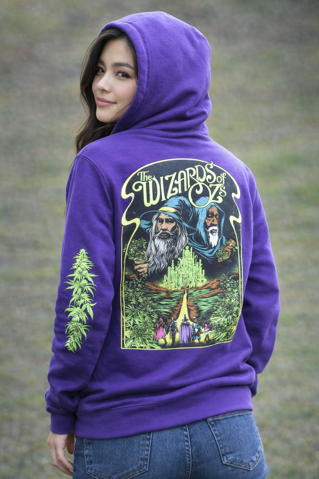 The Wizards of Ounces Black Light Hooded Warm-Shirt