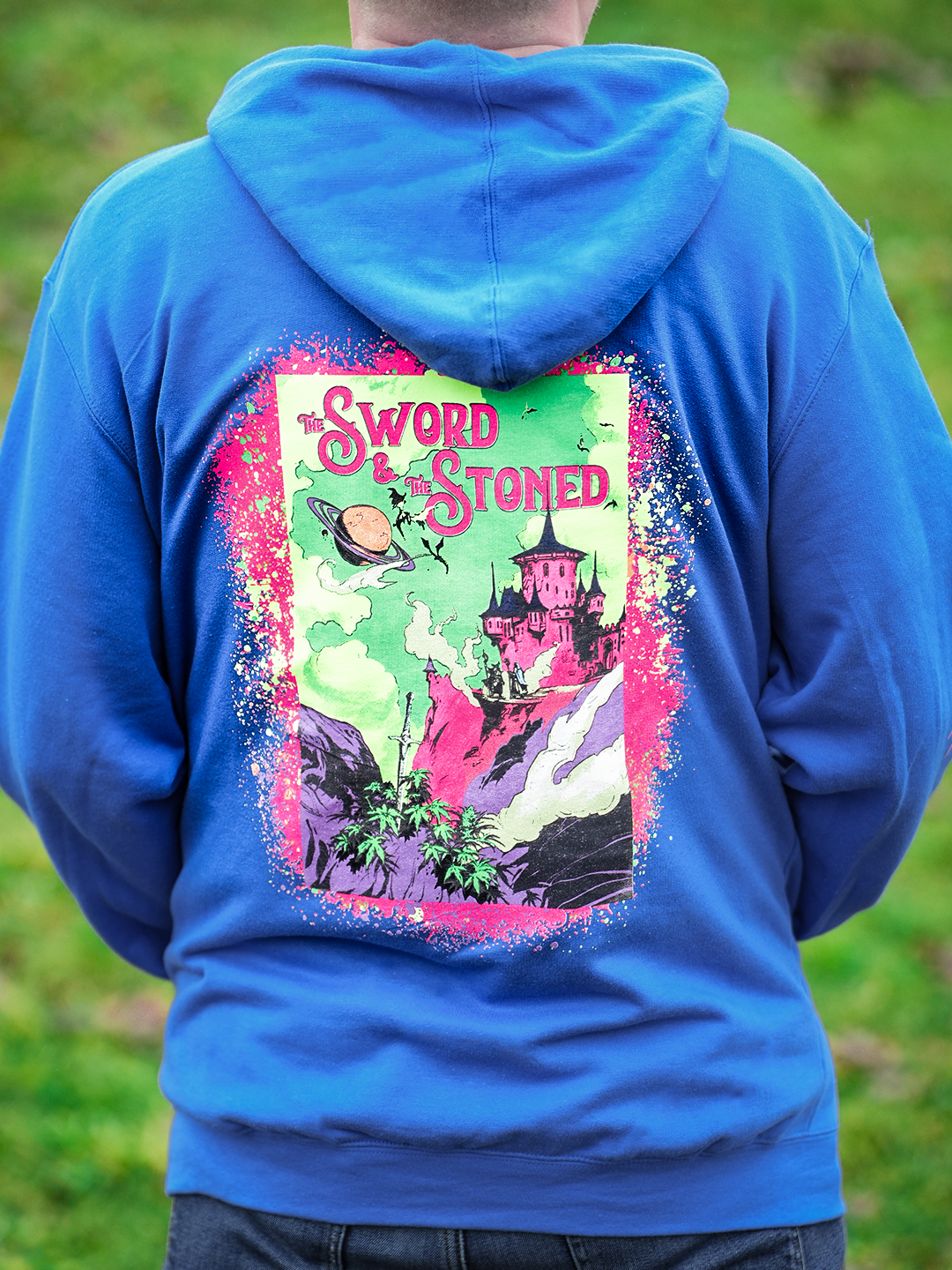 Sword and the Stoned Black Light Hooded Warm-Shirt